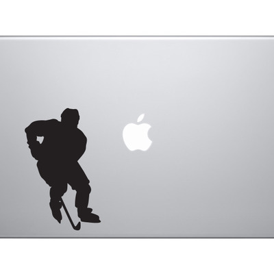 Sport silhouette - hockey player varsity pro version 2 - vinyl decal for laptops, macbook, tablets and cars 