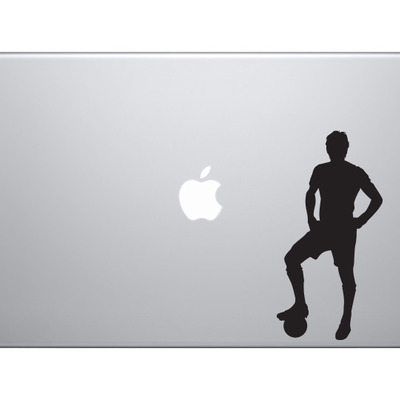 Sport silhouette - soccer football player version 2 - vinyl decal for laptops, macbook, tablets and cars 