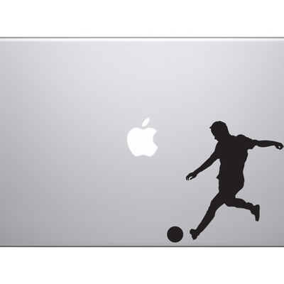 Sport silhouette - soccer football player version 3 - vinyl decal for laptops, macbook, tablets and cars 