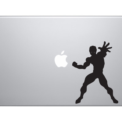 Comic book style - super hero silhouette power version 1 - vinyl decal for laptops, macbook, tablets and cars 