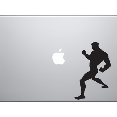 Comic book style - super hero silhouette power pose version 6 - vinyl decal for laptops, macbook, tablets and cars 