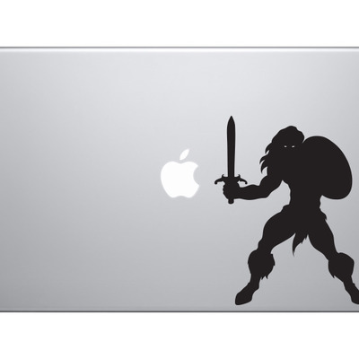 Comic book style - super hero silhouette viking version 9 - vinyl decal for laptops, macbook, tablets and cars 