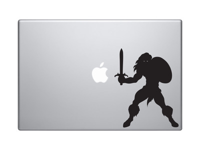 Comic Book Style - Super Hero Silhouette Viking Version 9 - Vinyl Decal For Laptops, Macbook, Tablets and Cars 