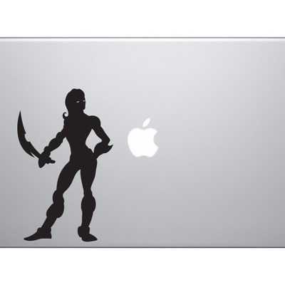 Comic book style - super hero silhouette woman version 10 - vinyl decal for laptops, macbook, tablets and cars 