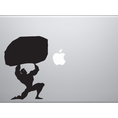 Comic book style - super hero silhouette atlas version 11 - vinyl decal for laptops, macbook, tablets and cars 