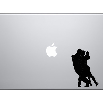 Tango latin salsa samba dance - couple pair version 3 - vinyl decal for laptops, macbook, tablets and cars 