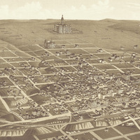 Bismarck, North Dakota in 1883 - Bird's Eye View Map, Aerial, Panorama, Vintage, Antique, Reproduction, Giclée, Framable, Fine Art, Wall Map - Thumbnail 4