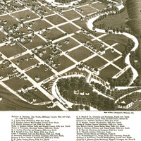 Jamestown, North Dakota in 1883 - Bird's Eye View Map, Aerial, Panorama, Vintage, Antique, Reproduction, Giclée, Fine Art, Wall Map - Thumbnail 4