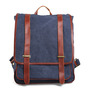 Karitco Leather Canvas Satchel School Backpack Shoulder Bag Travel Rucksack 4 Colors-4