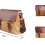 Karitco Canvas Leather Body Business Laptop Messenger Bag Shoulder Bag 2 Colors-3