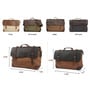 Karitco Unisex Top Handles Leather Canvas Handmade Vintage Messenger Bag 4 Colors 2 Sizes-4