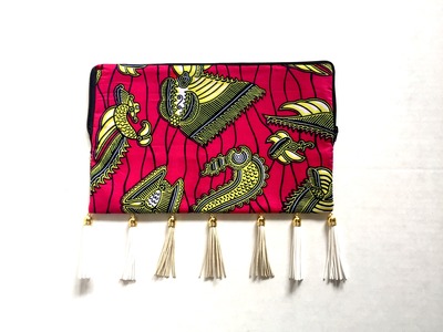 Queen Bey ziparound clutch w/ tassels