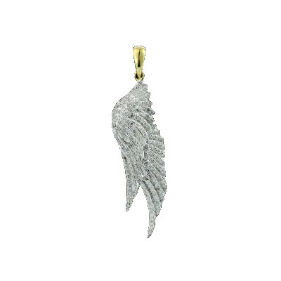 10k yellow gold & diamond angel wings - 0.68ct 