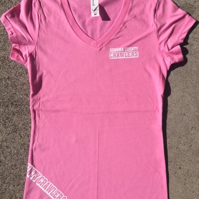 Pink t-shirt w/ white