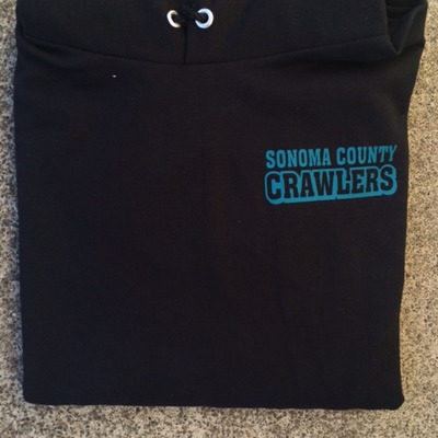 Black hoodie w/ teal