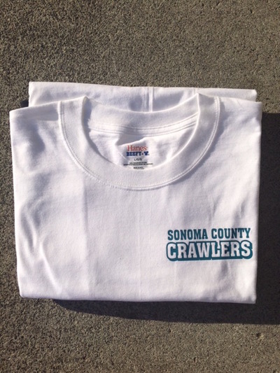 White T-Shirt w/ Teal