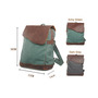 Karitco Retro Canvas Leather Messenger Bag Travel Backpack School Rucksack 2 Colors-4