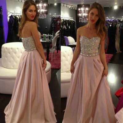 Sweetheart prom dress,open back prom dress,classical design prom dress,long prom dress,chiffon prom dress,pink prom dress,bds00106 - Thumbnail 5