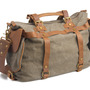 Karitco Large Capacity Unisex Canvas Leather Travel Bag Weekender Bag Luggage Bag 3 Colors 2 Sizes-4
