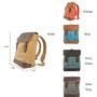 Karitco Leather Canvas Messenger Laptop Backpack Satchel Backpack School Rucksack Travel Backpack 5 Colors-4