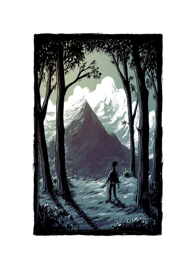 Hiker & the Mountain - Print