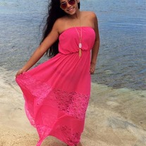 Pretty In Pink Lace Maxi Dress - Thumbnail 1