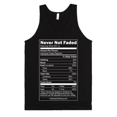 Faded nutrition facts - 3 colors