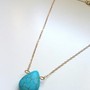 Turquoise Drop Necklace - 14k Gold Filled - Thumbnail 1