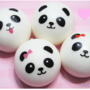 Mini Panda Bun Squishy Cell Phone Charms -1