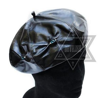 Evil eye beret hat