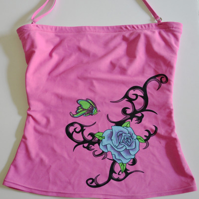 90s tribal rose tube top 