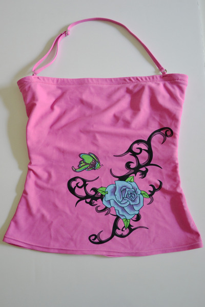 90s Tribal Rose Tube Top 