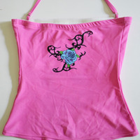 90s Tribal Rose Tube Top  - Thumbnail 1