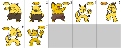 096, 097 Drowzee, Hypno Pan Stickers Pokemon