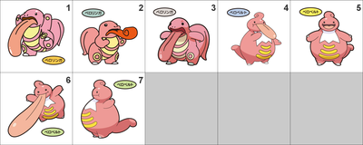 108, 463 Lickitung, Lickilicky Pan Stickers Pokemon