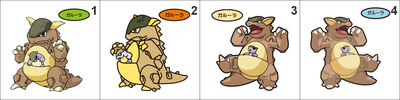 115 Kangaskhan Pan Stickers Pokemon