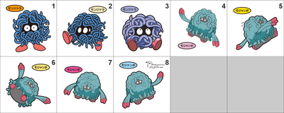 114, 465 Tangela, Tangrowth Pan Stickers Pokemon