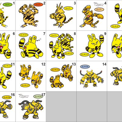 125, 239, 466 electabuzz, elekid, electivire pan stickers pokemon - Thumbnail 4