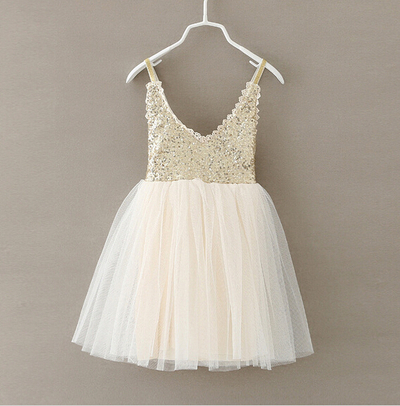 Sequin Lace V neck Party TUTU Dresses