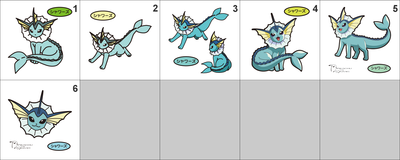 134 Vaporeon Pan Stickers Pokemon
