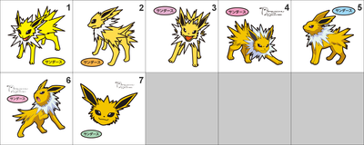 135 Jolteon Pan Stickers Pokemon