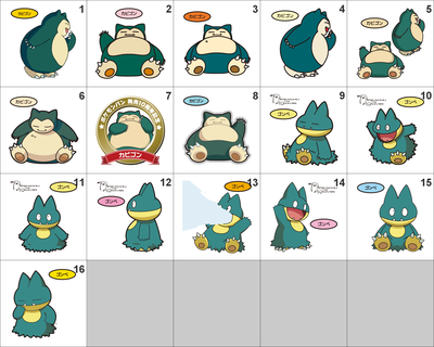 143, 446 Snorlax, Munchlax Pan Stickers Pokemon