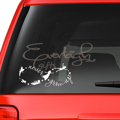 Peter pan, never grow up vinyl decal 