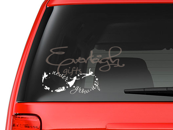 Peter Pan, Never Grow Up Vinyl Decal 