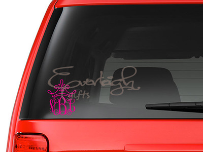 Princess Monogram Vinyl Decal 