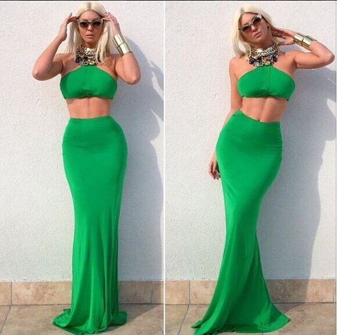 Emerald Skirt Set