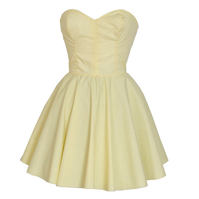  pastel yellow party dress 