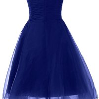 Organza prom dress,Lace prom dress,Short prom dress,Homecoming dress,Cocktail Dresses,BDS00140 - Thumbnail 2