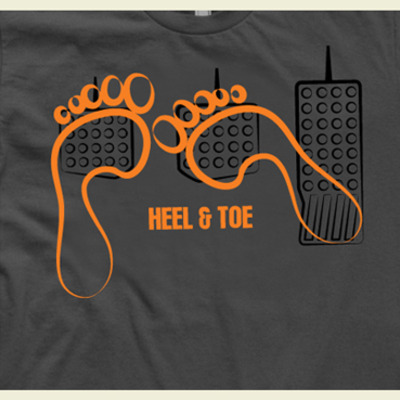 Heel & toe, racing t-shirt
