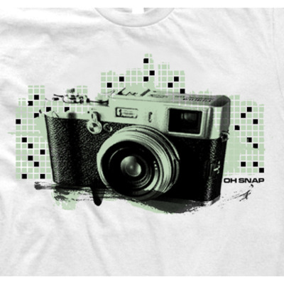 Oh snap camera t-shirt, crew neck, photography, 